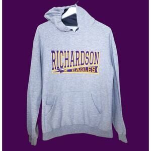 RICHARDSON EAGLES Richardson High School Texas Gray Pullover Kanga Hoodie Large